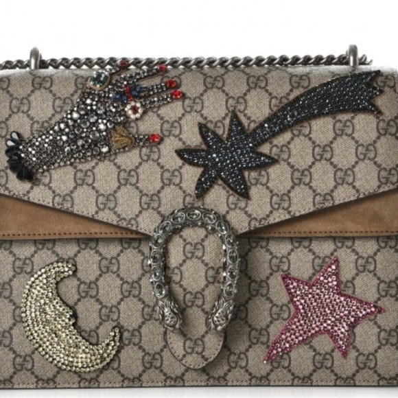 GUCCI LIMITED EDITION SUPREME MONOGRAM SHOOTING STAR MEDIUM DIONYSUS BAG - Picture 4 of 11